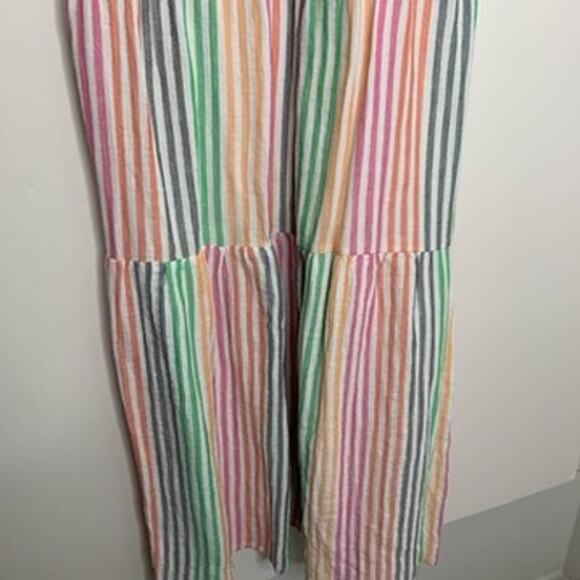 Marine Layer Sleeveless Corinne Rainbow Striped Maxi Dress Small - Picture 5 of 16